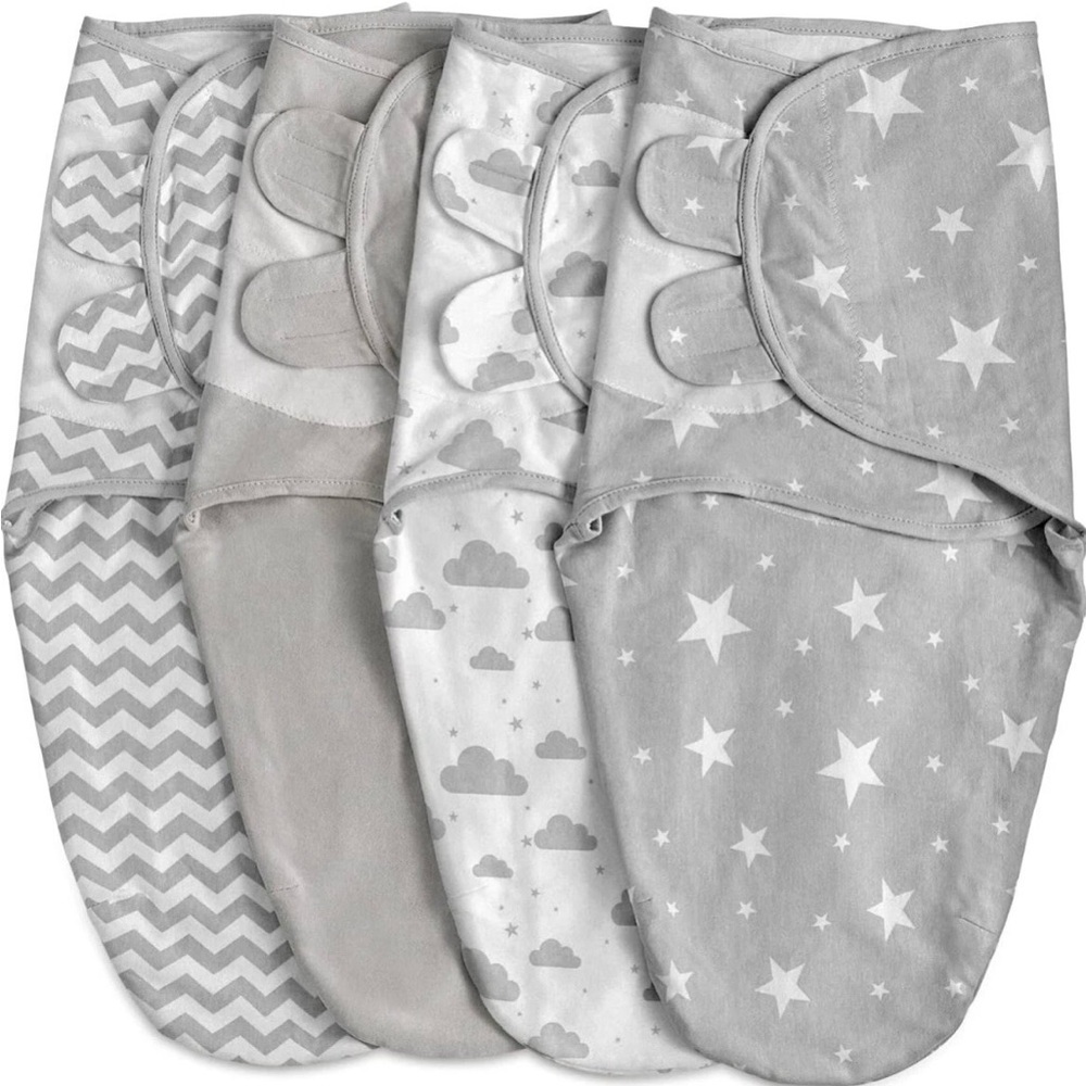 Gray Star and Cloud Kids Pajamas Sleep Sacks